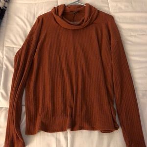 burnt orange turtle neck sweater